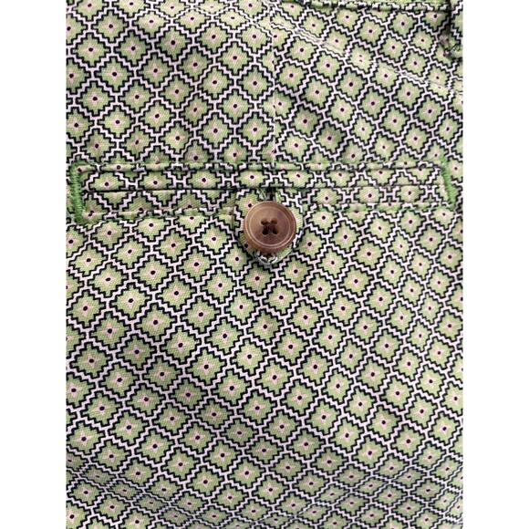 Gap Shorts Size 4R Green Summer Print Women Geometric Chino 100% Cotton Casual - Picture 6 of 9
